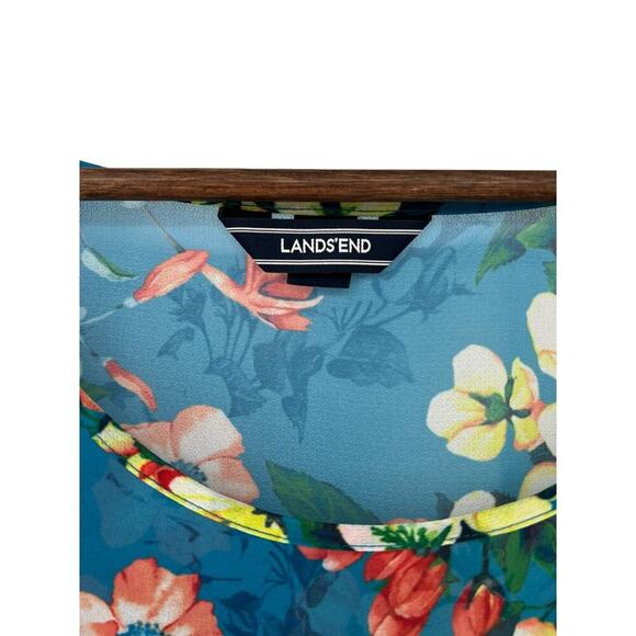 Lands’ End Swim Cover Oversized Tropical Floral with Boho Flare Sheer Size Small - Picture 4 of 6